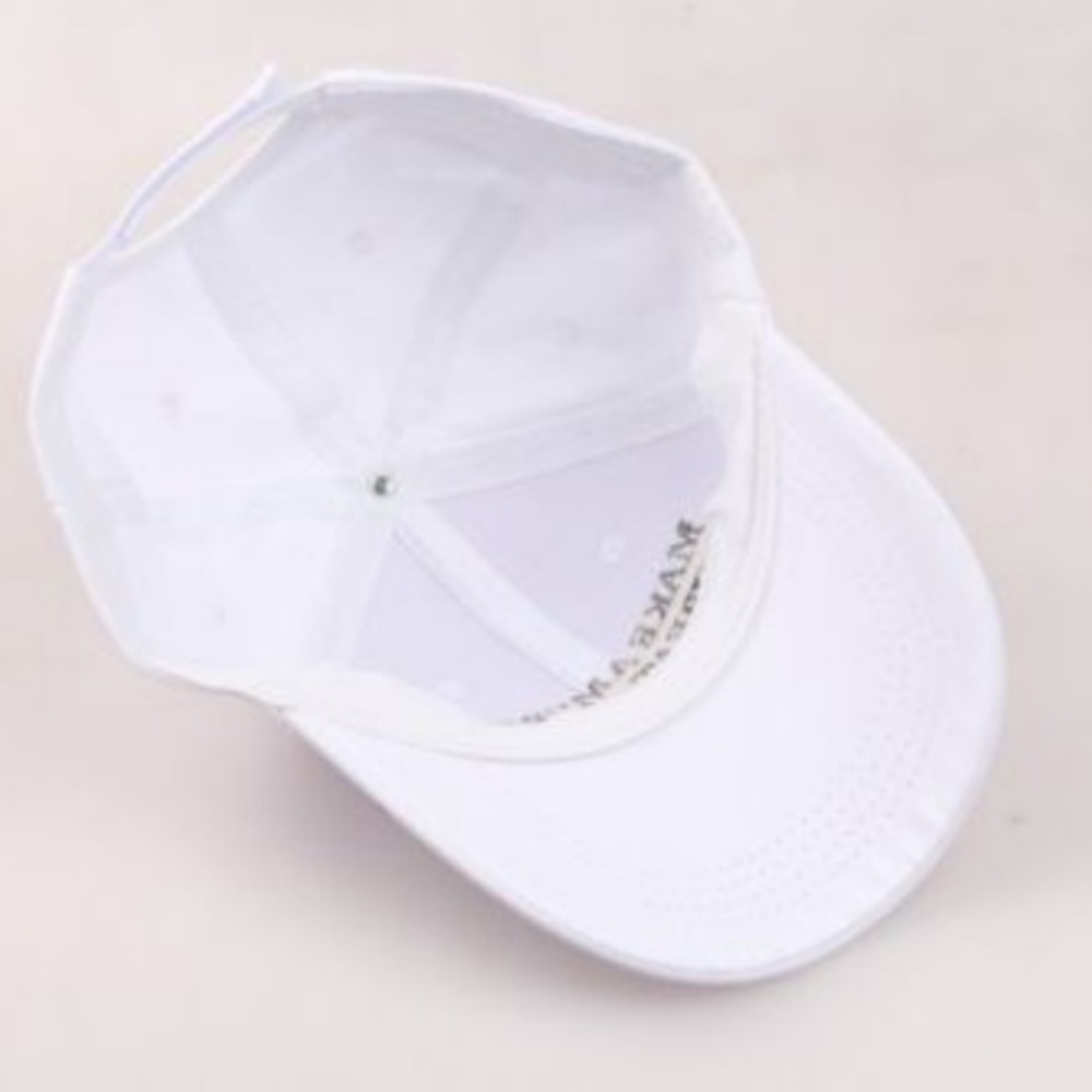 *new* White MAGA hat + trump sticker - Picture 2 of 5